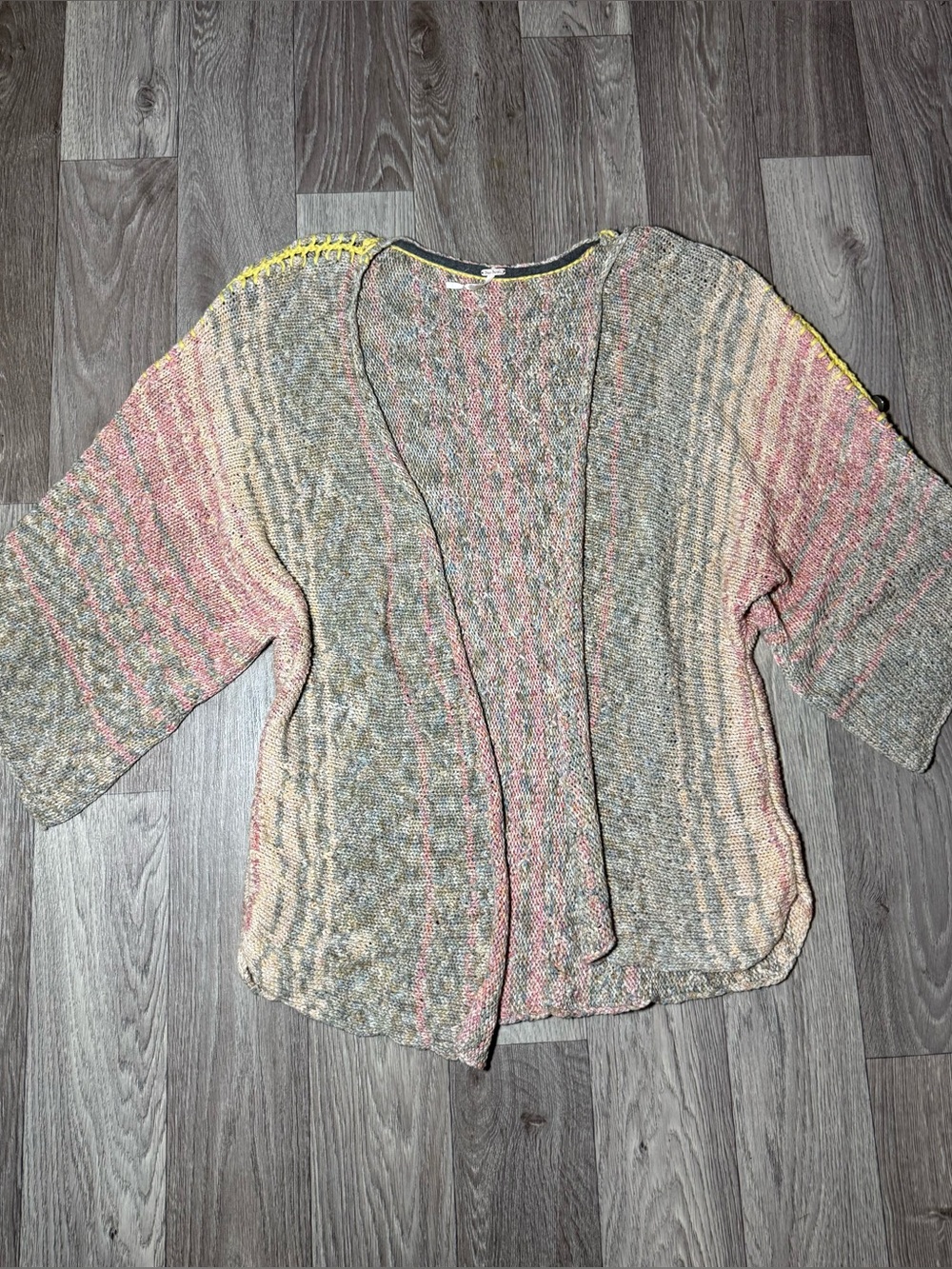 Free People Oversized Open Front Cardigan Chunky Knit Boho Small